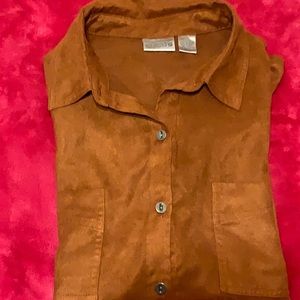 Brown long sleeve button down